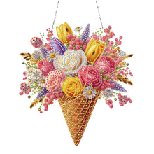 Load image into Gallery viewer, 2D Flat DIY Ice Cream Flowers Diamond Art Pendant Window Hanging Art for Home