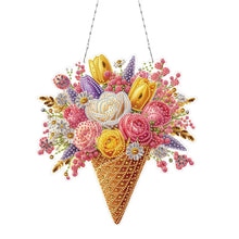 Load image into Gallery viewer, 2D Flat DIY Ice Cream Flowers Diamond Art Pendant Window Hanging Art for Home