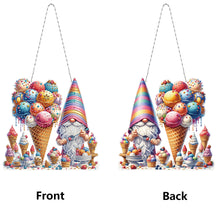 Load image into Gallery viewer, 2D Flat DIY Ice Cream Gnome Diamond Art Pendant Window Hanging Art for Home