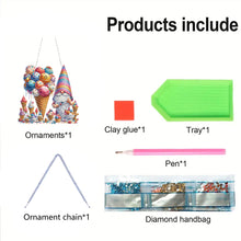 Load image into Gallery viewer, 2D Flat DIY Ice Cream Gnome Diamond Art Pendant Window Hanging Art for Home