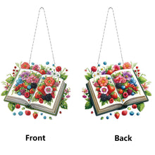 Load image into Gallery viewer, 2D Flat DIY Botanical Books Diamond Art Pendant Window Hanging Art for Home