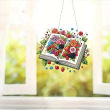 Load image into Gallery viewer, 2D Flat DIY Botanical Books Diamond Art Pendant Window Hanging Art for Home