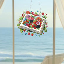 Load image into Gallery viewer, 2D Flat DIY Botanical Books Diamond Art Pendant Window Hanging Art for Home
