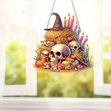 Load image into Gallery viewer, Acrylic Skull Haystack 2D Flat DIY Hanging Diamond Art Kits Wall Door Decoration