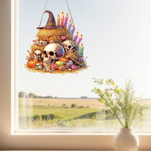 Load image into Gallery viewer, Acrylic Skull Haystack 2D Flat DIY Hanging Diamond Art Kits Wall Door Decoration