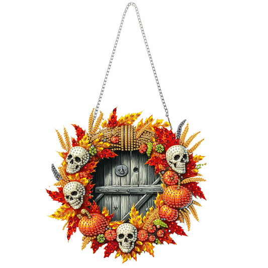 Acrylic Skull Pumpkin 2D Flat DIY Hanging Diamond Art Kits Wall Door Decoration