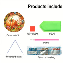 Load image into Gallery viewer, Acrylic Pumpkin 2D Flat DIY Hanging Diamond Art Kits Wall Door Decoration