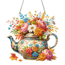 Load image into Gallery viewer, Acrylic Flower Pot 2D Flat DIY Hanging Diamond Art Kits Wall Door Decoration