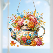 Load image into Gallery viewer, Acrylic Flower Pot 2D Flat DIY Hanging Diamond Art Kits Wall Door Decoration