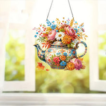 Load image into Gallery viewer, Acrylic Flower Pot 2D Flat DIY Hanging Diamond Art Kits Wall Door Decoration