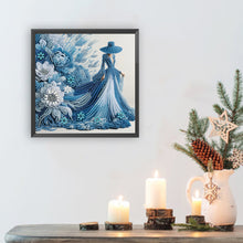 Load image into Gallery viewer, Diamond Painting - Partial Special Shaped - Elegant Lady In Top Hat (30*30CM)
