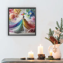 Load image into Gallery viewer, Diamond Painting - Partial Special Shaped - Elegant Lady In Top Hat (30*30CM)