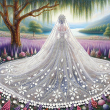 Load image into Gallery viewer, Diamond Painting - Partial Special Shaped - Wedding Dress Girl (30*30CM)