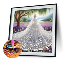Load image into Gallery viewer, Diamond Painting - Partial Special Shaped - Wedding Dress Girl (30*30CM)