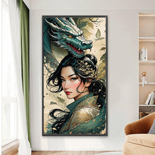 Load image into Gallery viewer, Diamond Painting - Full Round - Girl And Dragon (40*75CM)