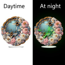Load image into Gallery viewer, Acrylic Special Shape Flower Honey Diamond Painting Art Clock Ornaments Kit