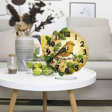 Load image into Gallery viewer, Acrylic Special Shape Flower Bird Diamond Painting Art Clock Ornaments Kit
