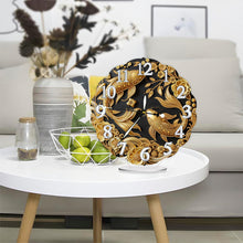 Load image into Gallery viewer, Acrylic Special Shape Black Goldfish Diamond Painting Art Clock Ornaments Kit