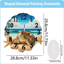 Load image into Gallery viewer, Acrylic Special Shape Sea Turtle Diamond Painting Art Clock Ornaments Kit