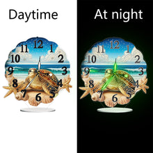 Load image into Gallery viewer, Acrylic Special Shape Sea Turtle Diamond Painting Art Clock Ornaments Kit
