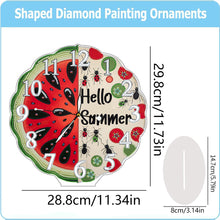Load image into Gallery viewer, Acrylic Special Shape Summer Watermelon Diamond Art Clock Ornaments Kit