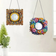 Load image into Gallery viewer, 2pcs 2D Flat DIY Flowers Hanging Mirror Diamond Art Kits Wall Door Decoration