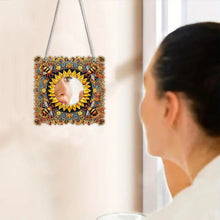Load image into Gallery viewer, 2pcs 2D Flat DIY Flowers Hanging Mirror Diamond Art Kits Wall Door Decoration