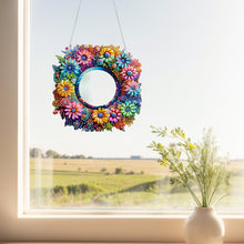 Load image into Gallery viewer, 2pcs 2D Flat DIY Flowers Hanging Mirror Diamond Art Kits Wall Door Decoration