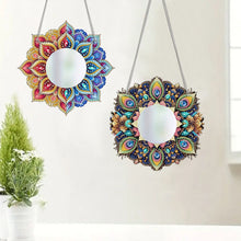 Load image into Gallery viewer, 2pcs 2D Flat DIY Flowers Hanging Mirror Diamond Art Kits Wall Door Decoration