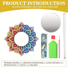 Load image into Gallery viewer, 2pcs 2D Flat DIY Flowers Hanging Mirror Diamond Art Kits Wall Door Decoration