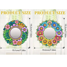 Load image into Gallery viewer, 2pcs 2D Flat DIY Flowers Hanging Mirror Diamond Art Kits Wall Door Decoration