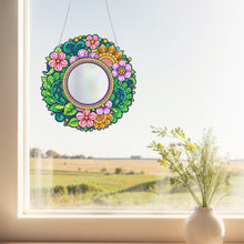 Load image into Gallery viewer, 2pcs 2D Flat DIY Flowers Hanging Mirror Diamond Art Kits Wall Door Decoration