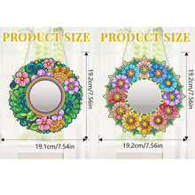Load image into Gallery viewer, 2pcs 2D Flat DIY Flowers Hanging Mirror Diamond Art Kits Wall Door Decoration