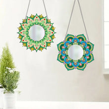 Load image into Gallery viewer, 2pcs 2D Flat DIY Flowers Hanging Mirror Diamond Art Kits Wall Door Decoration
