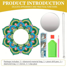 Load image into Gallery viewer, 2pcs 2D Flat DIY Flowers Hanging Mirror Diamond Art Kits Wall Door Decoration