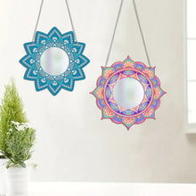 Load image into Gallery viewer, 2pcs 2D Flat DIY Flowers Hanging Mirror Diamond Art Kits Wall Door Decoration