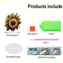 Load image into Gallery viewer, Flower Double Sided Effect Table Top Diamond Painting Ornament Kit (Sunflower A)