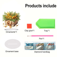 Load image into Gallery viewer, Flower Double Sided Effect Table Top Diamond Painting Ornament Kit (Christmas)