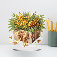 Load image into Gallery viewer, Flower Double Sided Effect Table Top Diamond Painting Ornament Kit (Christmas)