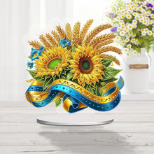 Load image into Gallery viewer, Flower Double Sided Effect Table Top Diamond Painting Ornament Kit (Sunflower B)