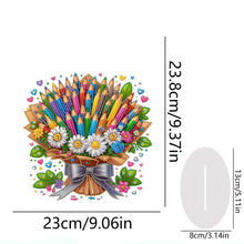 Load image into Gallery viewer, Flower Double Sided Effect Table Top Diamond Painting Ornament Kit (Pencil)