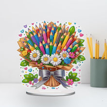 Load image into Gallery viewer, Flower Double Sided Effect Table Top Diamond Painting Ornament Kit (Pencil)