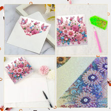Load image into Gallery viewer, 6PCS Flowers DIY Diamond Art Greeting Cards Congratulations Cards & Gifts