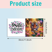 Load image into Gallery viewer, 6PCS Tiger DIY Diamond Art Greeting Cards Congratulations Cards & Gifts