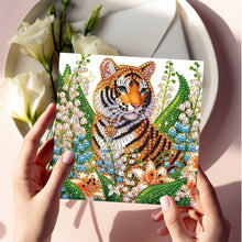 Load image into Gallery viewer, 6PCS Tiger DIY Diamond Art Greeting Cards Congratulations Cards & Gifts