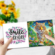 Load image into Gallery viewer, 6PCS Tiger DIY Diamond Art Greeting Cards Congratulations Cards & Gifts