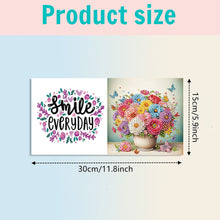 Load image into Gallery viewer, 6PCS Flowers DIY Diamond Art Greeting Cards Congratulations Cards & Gifts