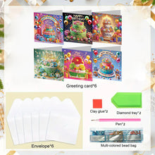 Load image into Gallery viewer, 6PCS Birthday DIY Diamond Art Greeting Cards Congratulations Cards & Gifts