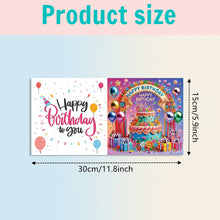 Load image into Gallery viewer, 6PCS Birthday DIY Diamond Art Greeting Cards Congratulations Cards & Gifts