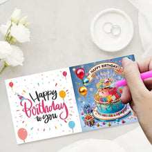 Load image into Gallery viewer, 6PCS Birthday DIY Diamond Art Greeting Cards Congratulations Cards & Gifts